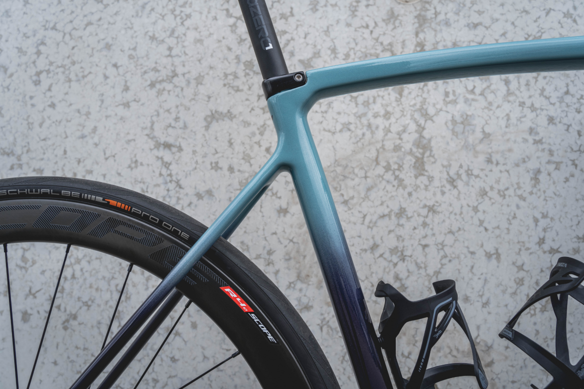 Custom dames racefiets | violet blauw ombre | Fons bikes Custom dames racefiets | violet blauw ombre | Fons bikes