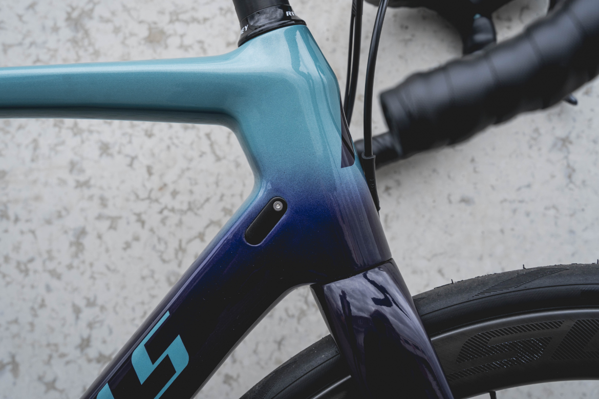 Custom dames racefiets | violet blauw ombre | Fons bikes Custom dames racefiets | violet blauw ombre | Fons bikes