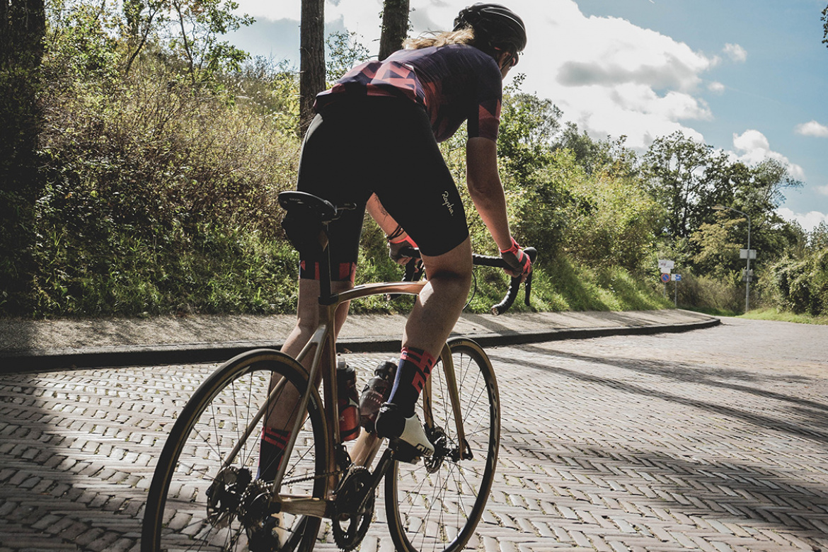 Custom dames racefiets | gouden racefiets | Fons bikes