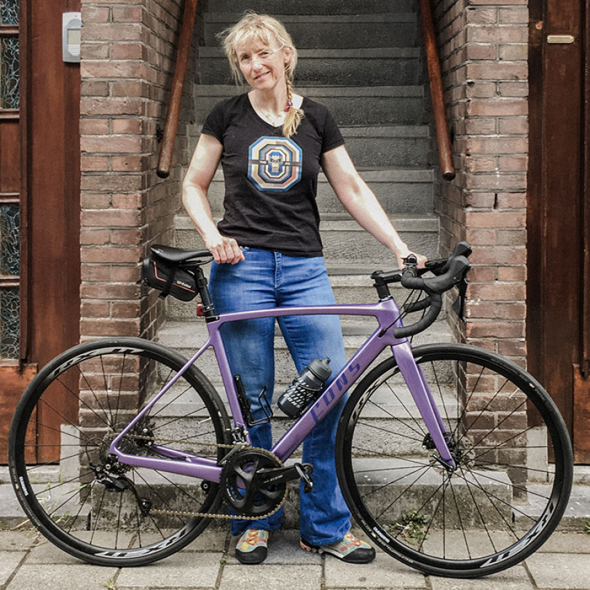  Custom dames racefiets| Paars met donkerpaars detail|Fons Bikes